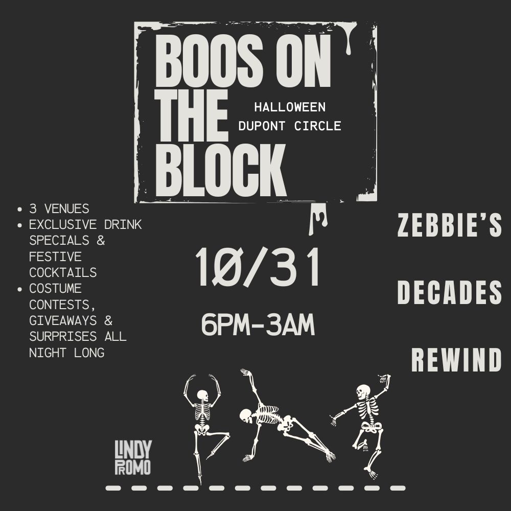 DC Dupont Circle's Boos on the Block Halloween Block Party 10/31 - 1219 Connecticut Ave NW DC Dupont Circle's Boos on the Block Halloween Block Party 10/31