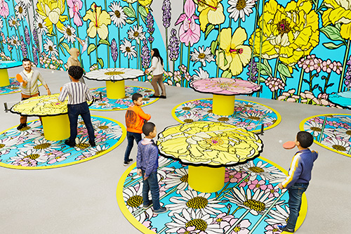 PLAY AMONG THE BLOOMS