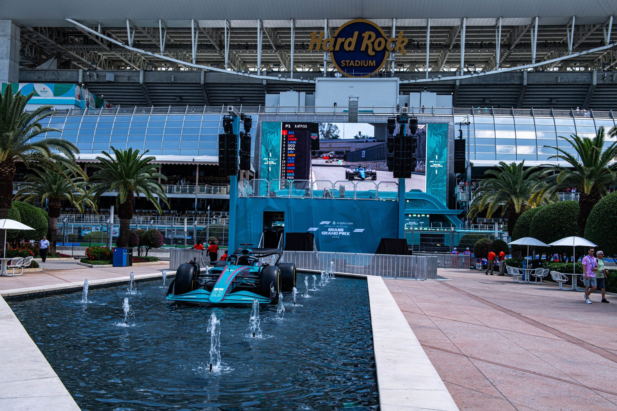 Racing Inside a Stadium