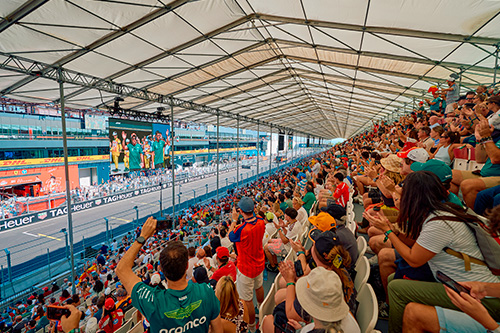 Grandstands and screens at MADRING