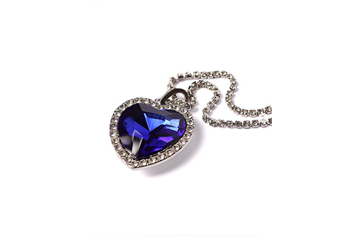 Blue Heart Necklace