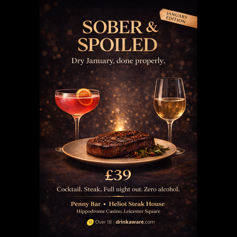 Sober & Spoiled - Experiencia de cena y bebida en enero seco
