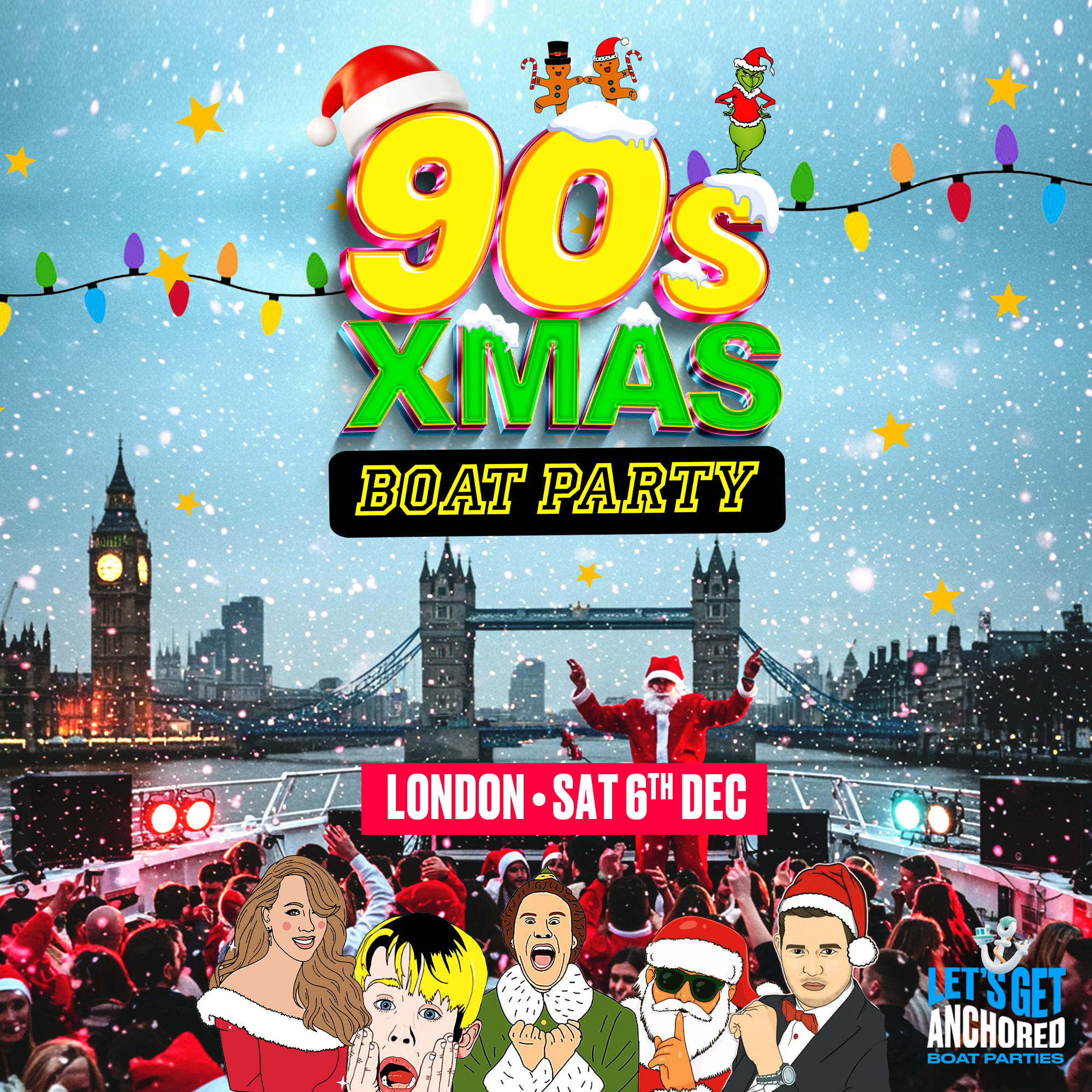 90's Baby Christmas Boat Party London