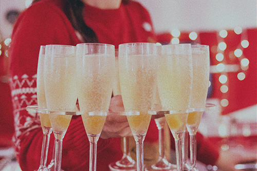 Toast the season with a complimentary glass of Silverhand Bubbly