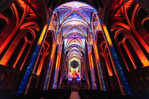 Iconic architecture, illuminated