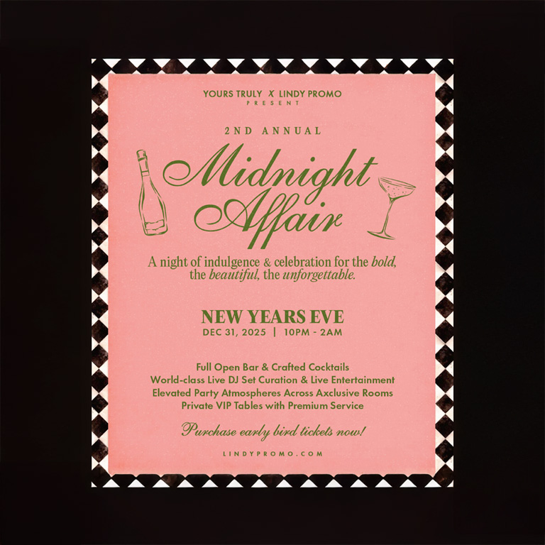NYE 2026 Midnight Affair at Yours Truly DC Hotel
