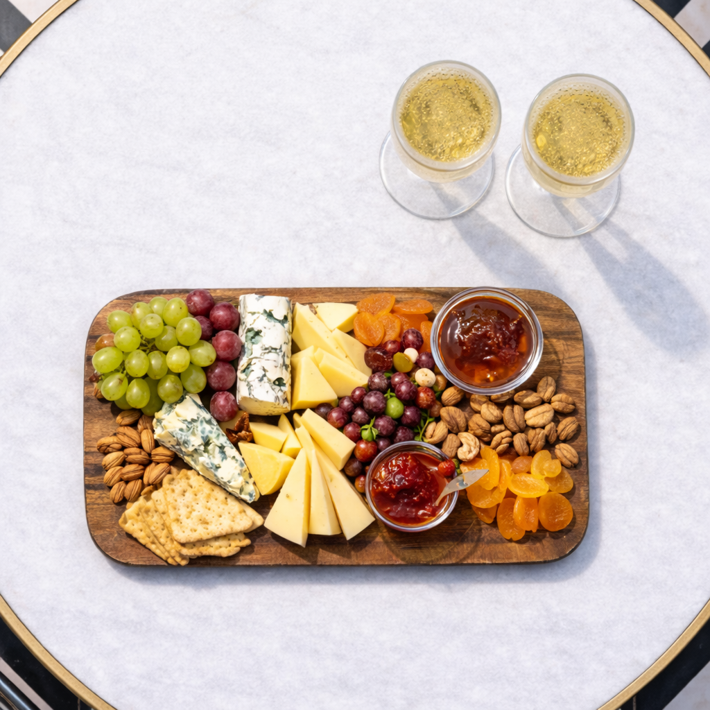 2 Copas de Cava o Vino + Tabla de Quesos en La Catorce Sky Bar