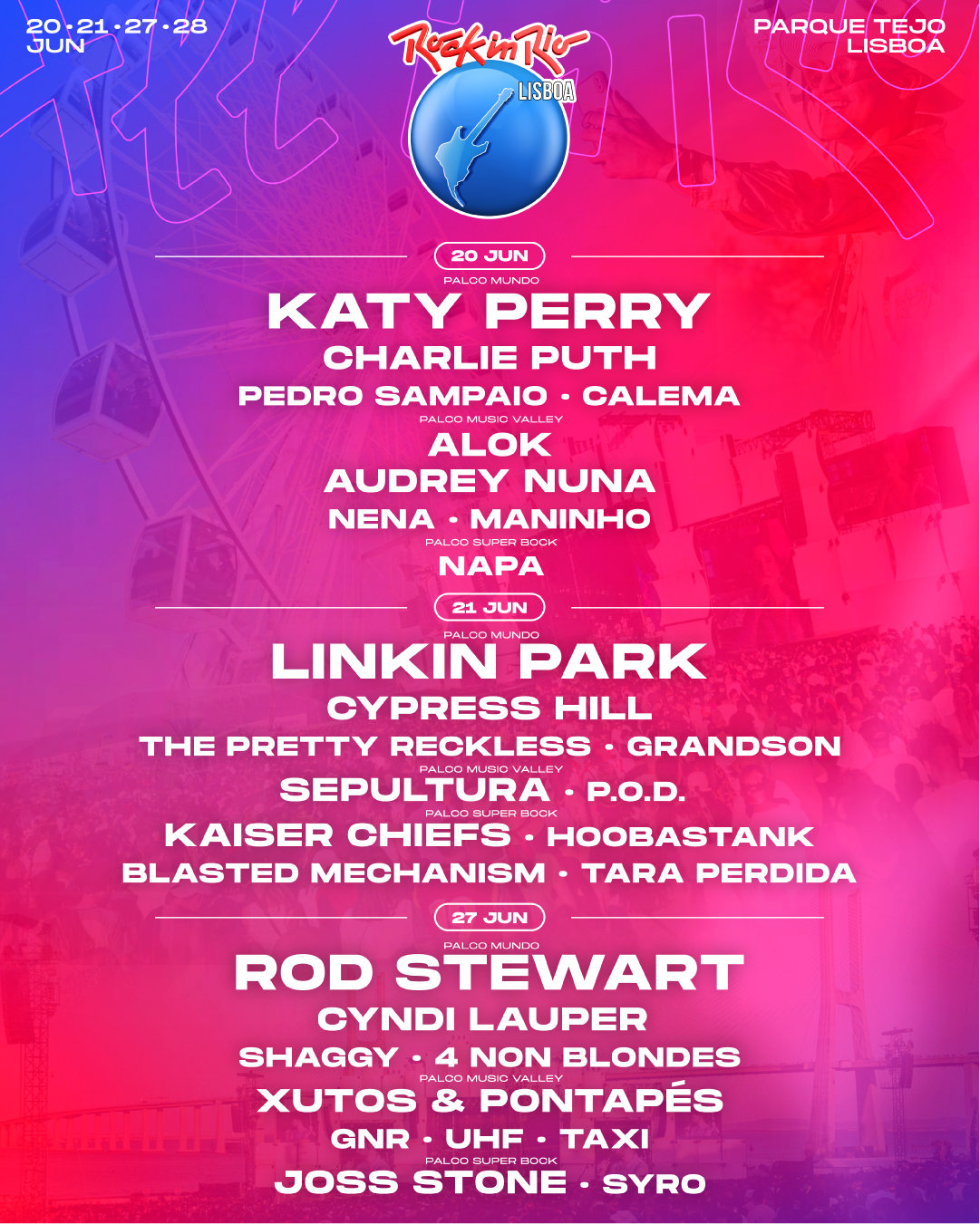Rock in Rio Lisboa 2026 Line-up
