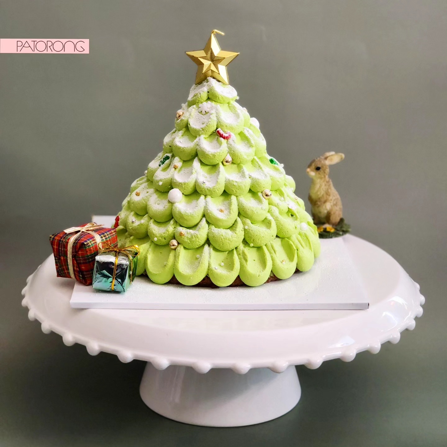 2인1케이크: 3D 입체 생크림 초코볼 트리케이크