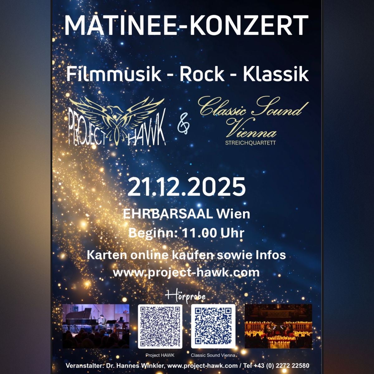 Vienna Christmas Matinee – Project HAWK & Classic Sound Vienna