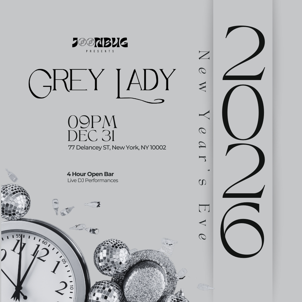 Grey Lady NYE 26 NYC