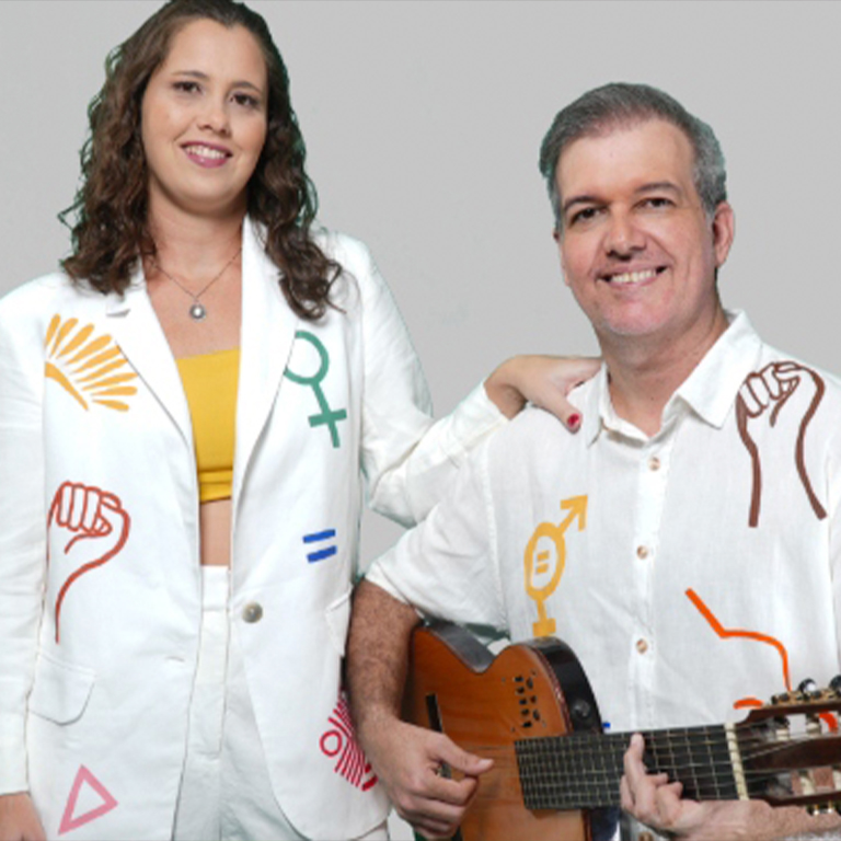 Edu Krieger e Natalia Voss