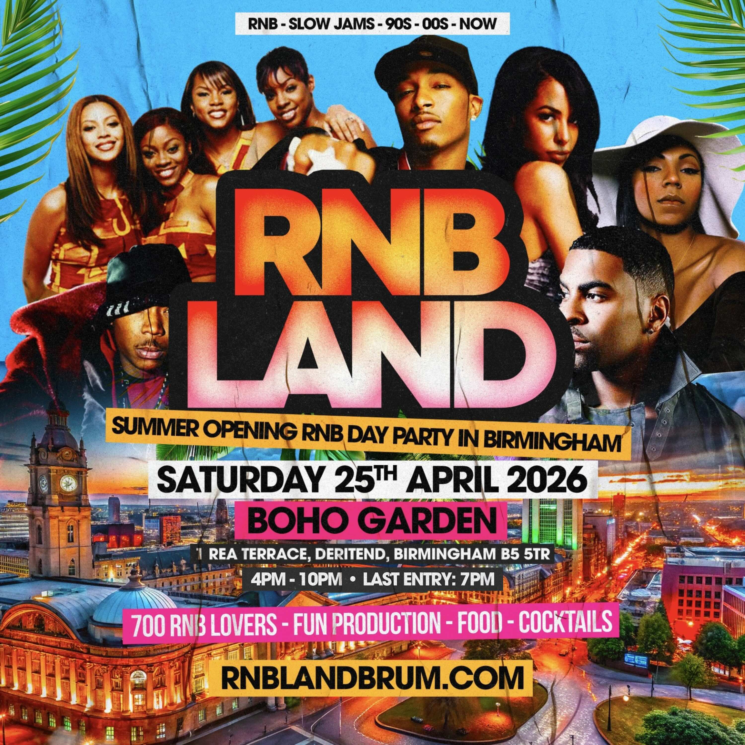 RNBLAND - Birmingham's Summer Opening RNB DAY PARTY