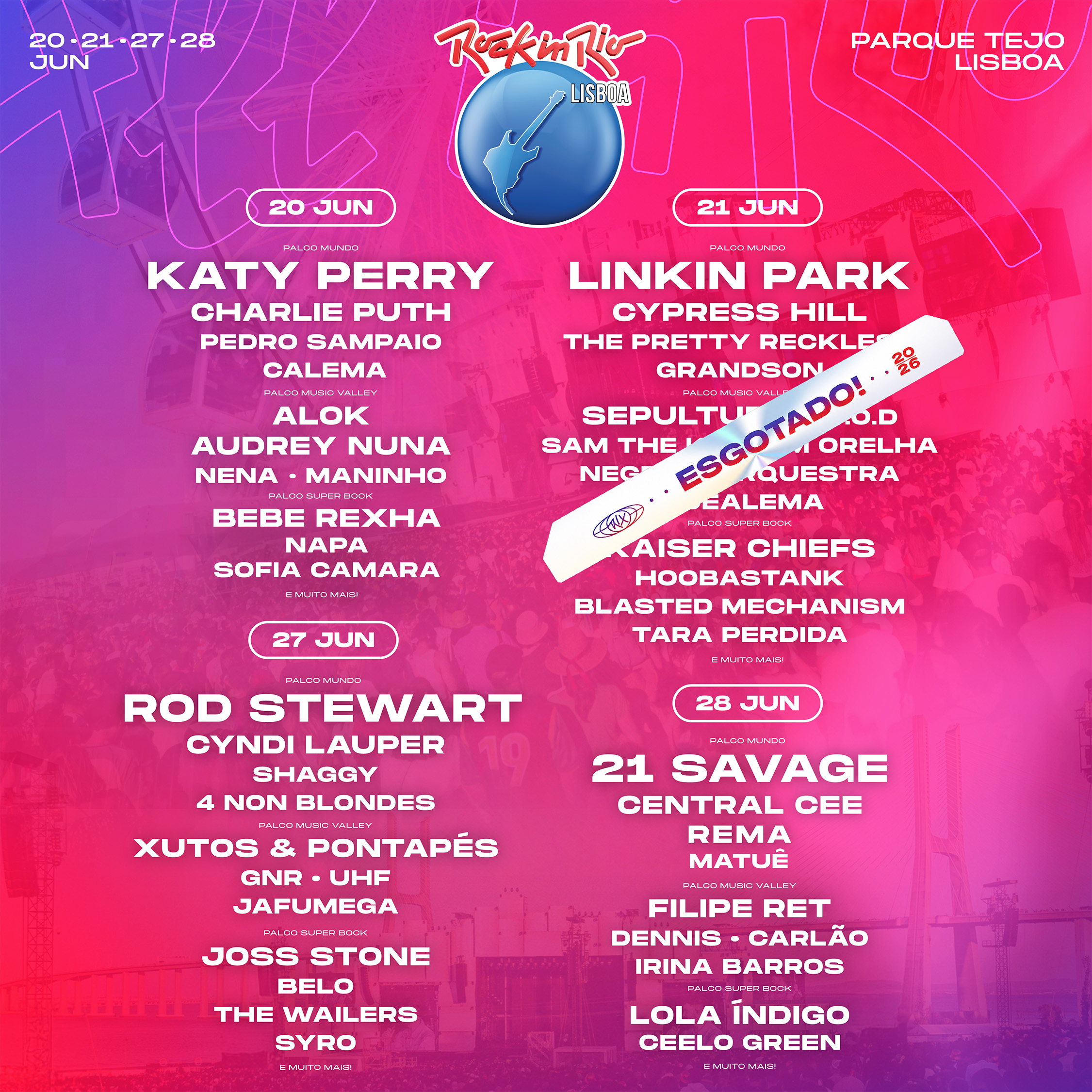 Rock in Rio Lisboa 2026 Line-up