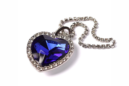 Blue Heart Necklace
