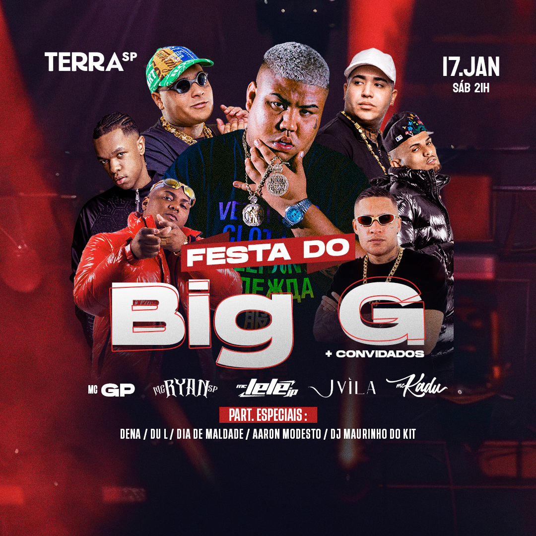 Festa do Big G + Convidados no Terra SP