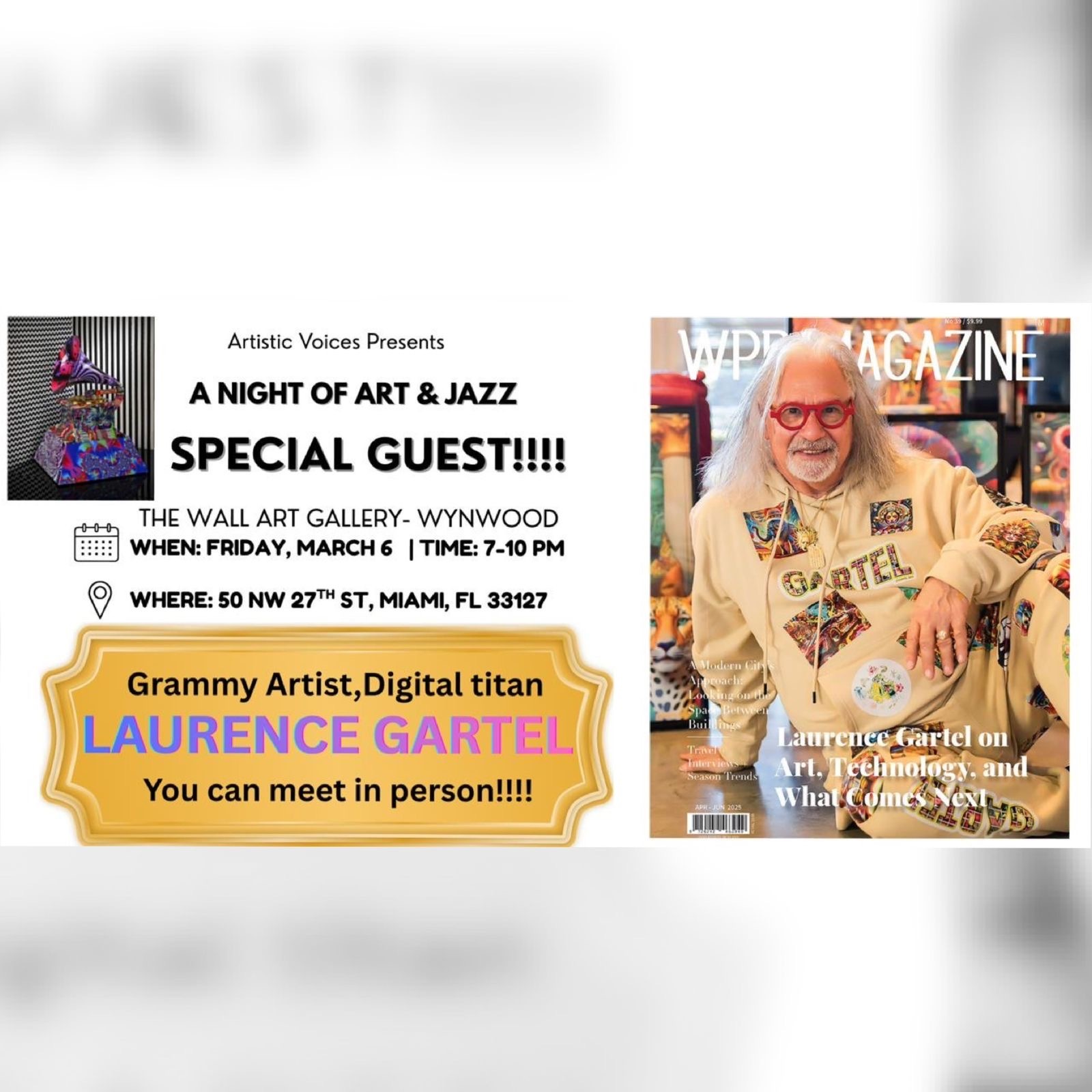 Art & Jazz at the Gallery — featuring Laurence Gartel