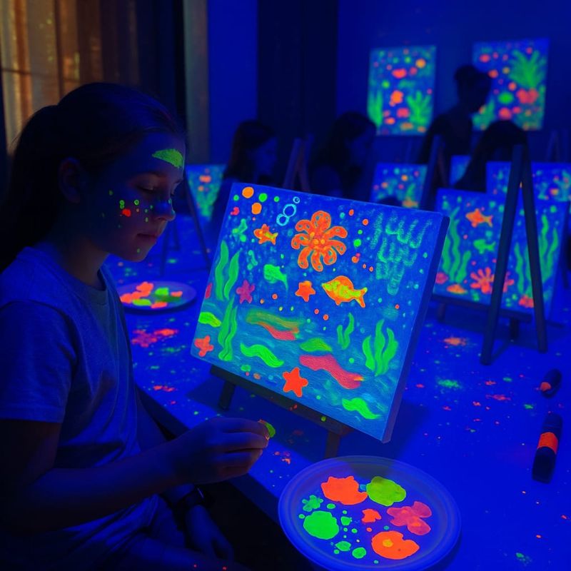 ﻿PINTA LUZ - Neon painting workshop for children and families