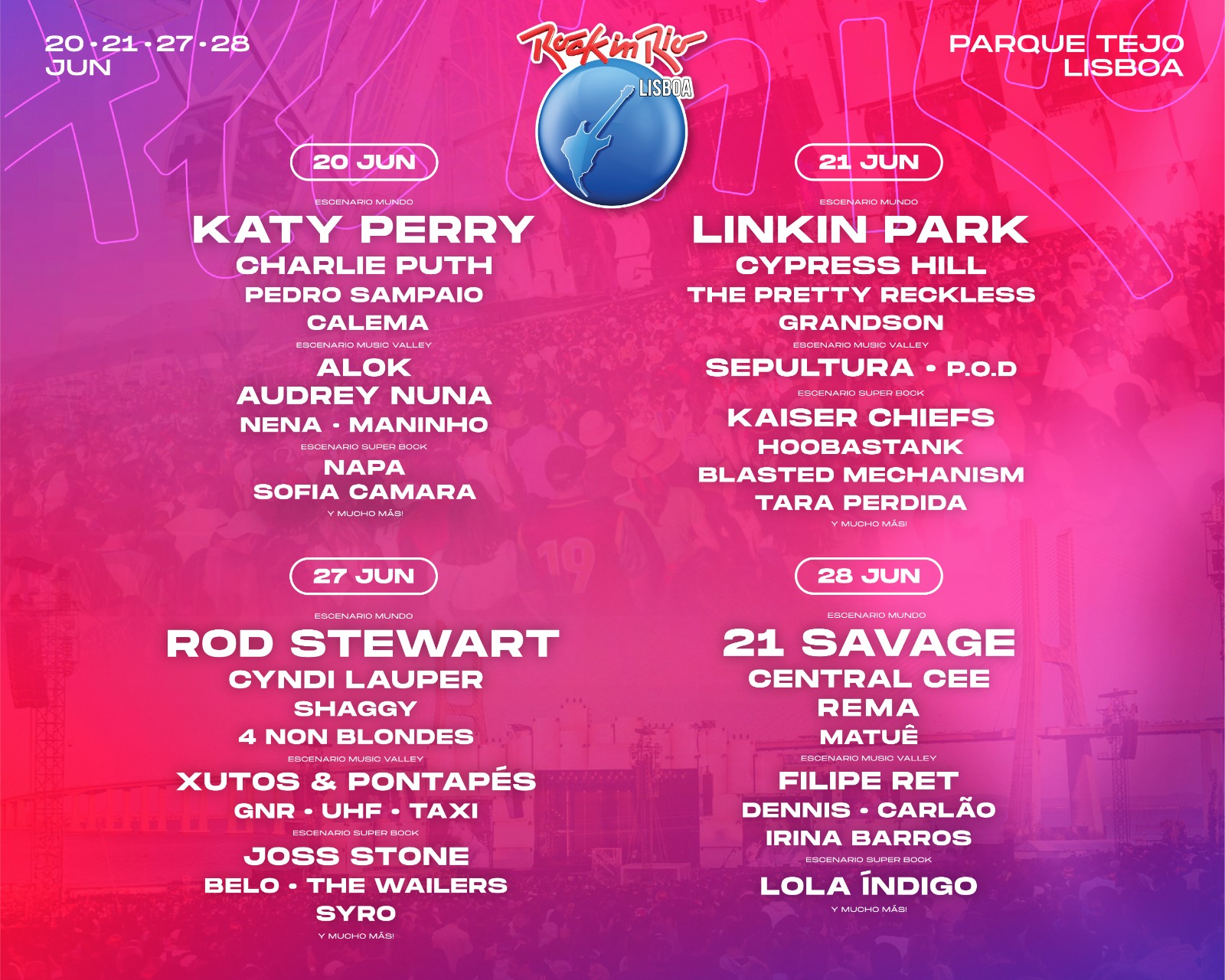 Rock in Rio Lisboa 2026 Line-up