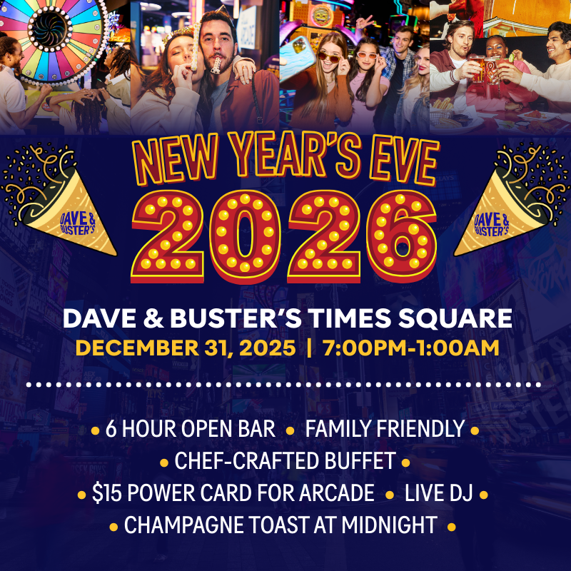 New Years Eve at Dave & Buster's - Times Square