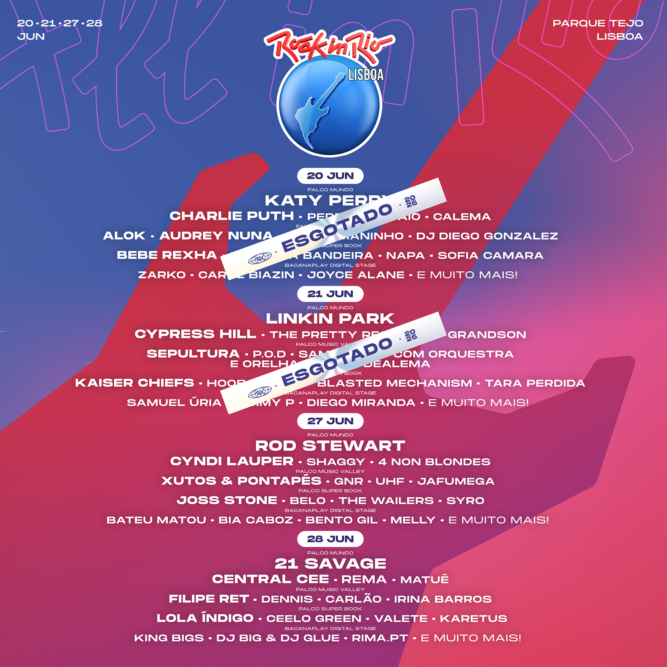 Rock in Rio Lisboa 2026 Line-up
