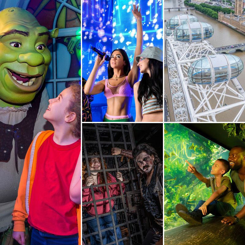 SEA LIFE Aquarium, London Eye, Madame Tussauds, Dungeon & Shrek's Adventure
